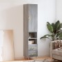 Credenza Grigio Sonoma 34,5x34x180 cm in Legno Multistrato