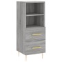 Credenza Grigio Sonoma 34,5x34x180 cm in Legno Multistrato