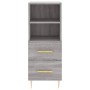 Credenza Grigio Sonoma 34,5x34x180 cm in Legno Multistrato