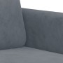 Set di Divani 2 pz con Cuscini Grigio Scuro in Velluto