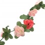 Ghirlande Fiori Artificiali 6 pz Rosa Primaverile 250cm