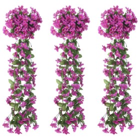 Ghirlande Fiori Artificiali 3 pz Viola Chiaro 85cm