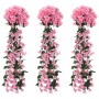 Ghirlande Fiori Artificiali 3 pz Rosa 85cm