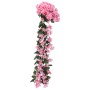 Ghirlande Fiori Artificiali 3 pz Rosa 85cm