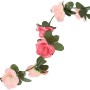 Ghirlande Fiori Artificiali 6 pz Rosato 240cm