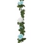 Ghirlande Fiori Artificiali 6 pz Blu e Bianco 240cm