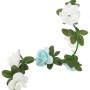 Ghirlande Fiori Artificiali 6 pz Blu e Bianco 240cm