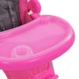 Seggiolone Pappa per Bambini Rosa e Grigio