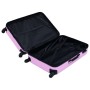 Set Valigie Trolley a Custodia Rigida 3 pz Rosa in ABS