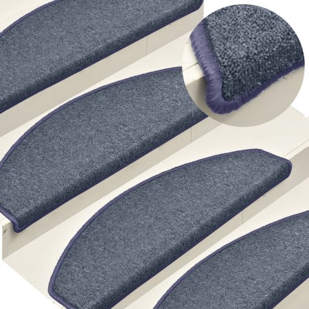Tappetini per Scale 15 pz Grigio Scuro 65x24x4 cm