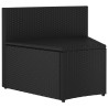 Set Divani da Giardino 2 pz con Cuscini in Polyrattan Nero