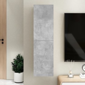 Mobile Porta TV Grigio Cemento 30,5x30x110 cm Legno Multistrato