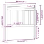 Testiera Letto Miele 81x4x100 cm in Legno Massello di Pino