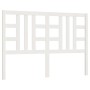 Testiera per Letto Bianca 156x4x100 cm Legno Massello di Pino