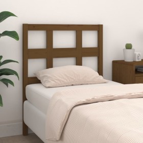 Testiera per Letto Miele 80,5x4x100cm in Legno Massello di Pino