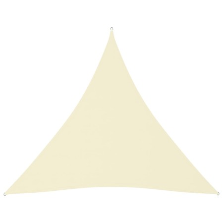 Parasole a Vela in Tessuto Oxford Triangolare 6x6x6m Crema