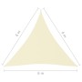 Parasole a Vela in Tessuto Oxford Triangolare 6x6x6m Crema