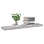 Scaffali a Parete 2 pz Grigio Cemento 90x23,5x3,8 cm in MDF