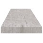 Scaffali a Parete 2 pz Grigio Cemento 90x23,5x3,8 cm in MDF