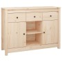 Credenza 100x35x74,5 cm in Legno Massello di Pino