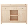 Credenza 100x35x74,5 cm in Legno Massello di Pino