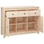 Credenza 100x35x74,5 cm in Legno Massello di Pino