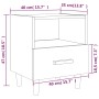 Comodini 2 pz Grigio Sonoma 40x35x47 cm