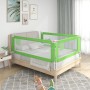 Sponda Letto di Sicurezza per Bambini Verde 140x25cm in Tessuto