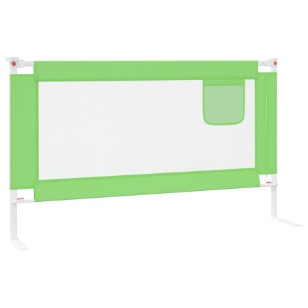 Sponda Letto di Sicurezza per Bambini Verde 140x25cm in Tessuto