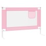 Sponda Letto di Sicurezza per Bambini Rosa 100x25 cm in Tessuto