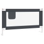 Sponda Letto Sicurezza Bambini Grigio Scuro 140x25 cm Tessuto