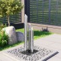 Fontana da Giardino Argento 48x34x88 cm in Acciaio Inox