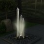 Fontana da Giardino Argento 48x34x88 cm in Acciaio Inox