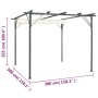 Pergola da Giardino Tetto Retrattile Bianco Crema 3x3 m Acciaio