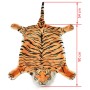 Tappeto di Peluche a Forma di Tigre 144 cm Marrone