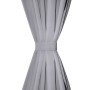 Tenda Oscurante con Occhielli in Metallo 270x245 cm Grigia