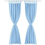 2 Pz Tende in Micro Raso con Passanti 140x175 cm Turchesi
