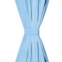 2 Pz Tende in Micro Raso con Passanti 140x175 cm Turchesi