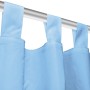 2 Pz Tende in Micro Raso con Passanti 140x175 cm Turchesi