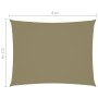 Parasole a Vela Oxford Rettangolare 2,5x4 m Beige