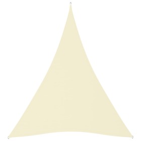 Parasole a Vela in Tessuto Oxford Triangolare 5x7x7m Crema