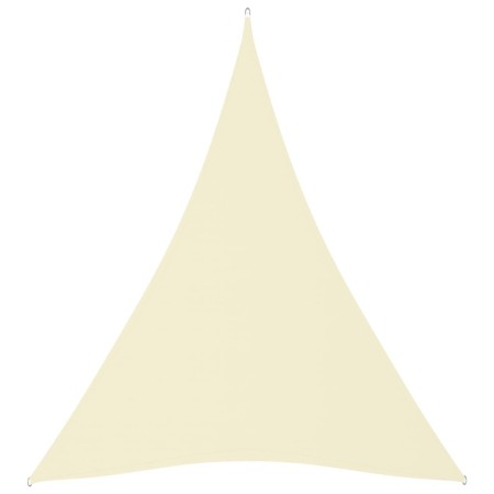 Parasole a Vela in Tessuto Oxford Triangolare 5x7x7m Crema