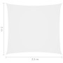 Parasole a Vela in Tessuto Oxford Rettangolare 2x2,5m Bianco