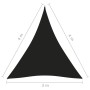 Parasole a Vela Oxford Triangolare 3x4x4 m Nero