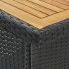 Set da Bar 3 pz in Polyrattan Nero