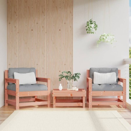 Sedie da Giardino con Cuscini 2 pz in Legno Massello di Douglas