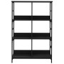 Libreria Nera 78,5x33x117,5 cm in Legno Multistrato