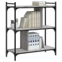 Libreria Grigio Sonoma 3 Ripiani 76x32x88 cm Legno Multistrato