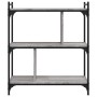 Libreria Grigio Sonoma 3 Ripiani 76x32x88 cm Legno Multistrato