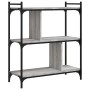 Libreria Grigio Sonoma 3 Ripiani 76x32x88 cm Legno Multistrato